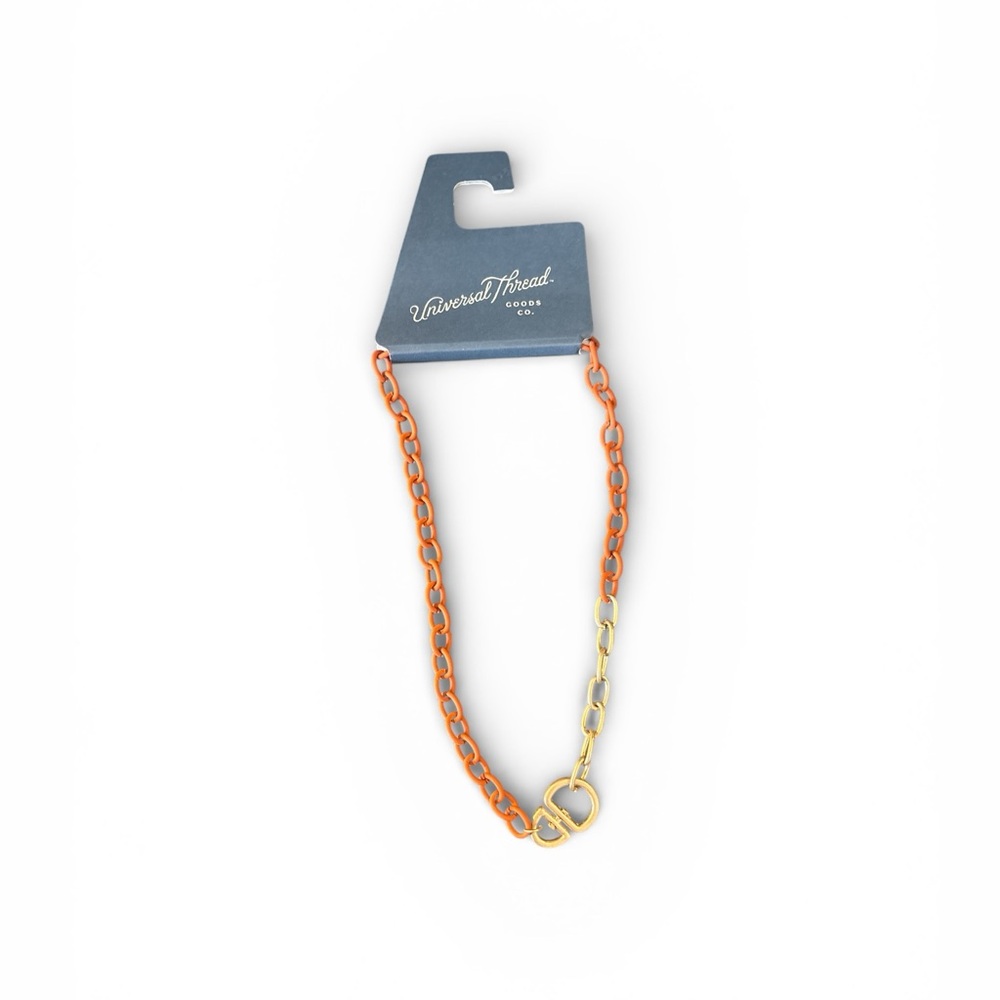 Universal Thread Orange and Gold Necklace